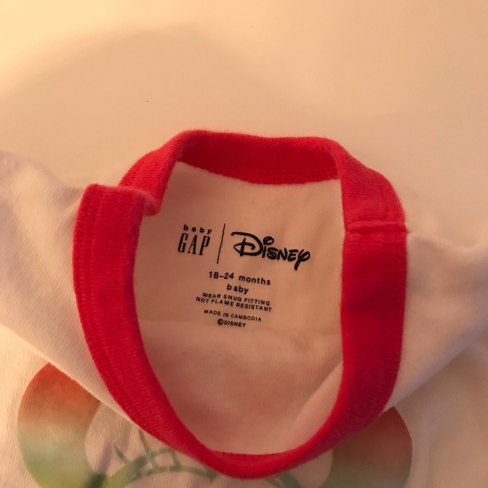 GAP DISNEY 18-24 MONTHS SLEEPER SET RAINBOW MINNIE TOP WITH PINK PULL UP BOTTOMS - Picture 3 of 3